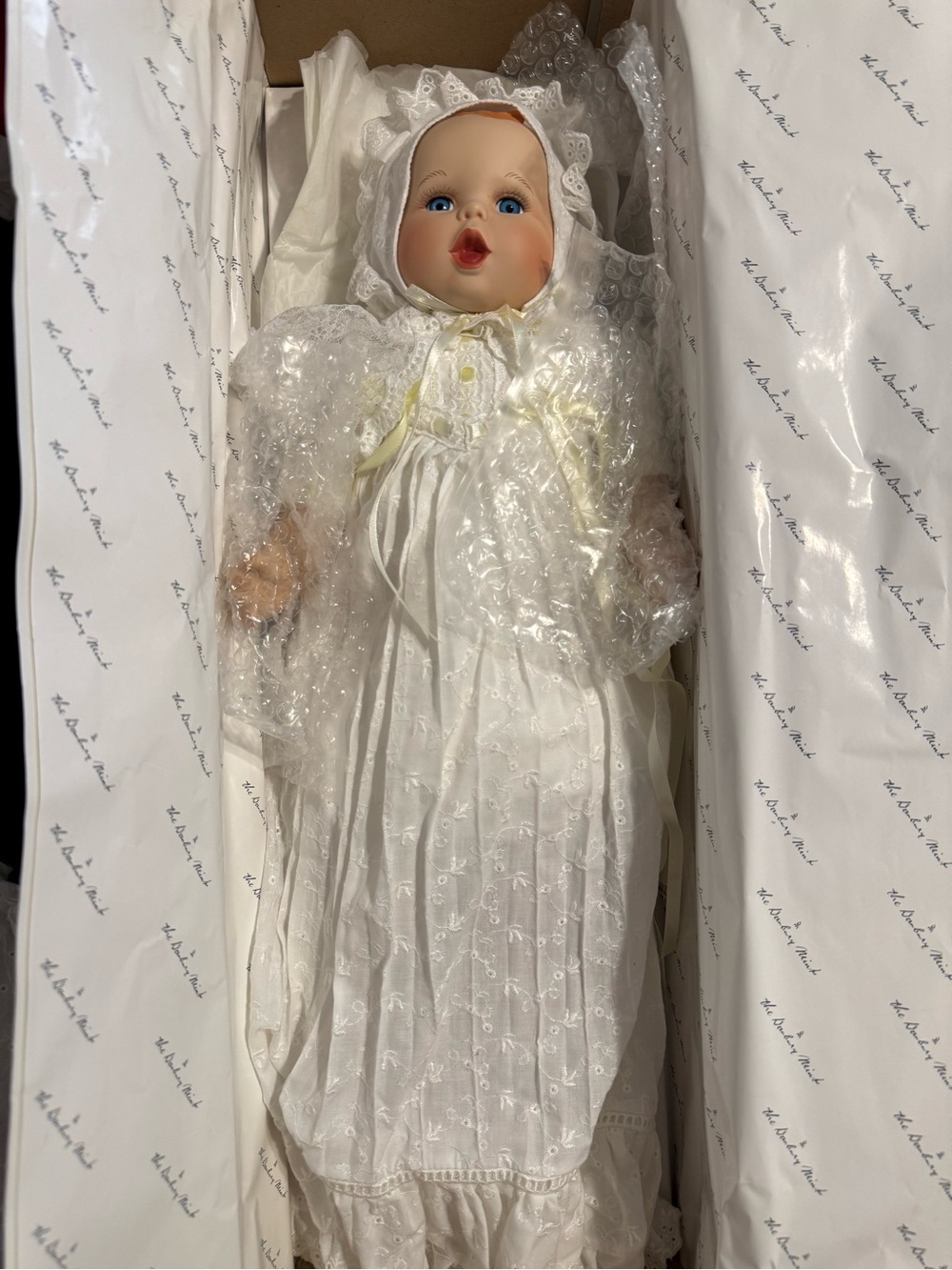 Gerber White Christening Keepsake Doll With Accessories NIB Collectible